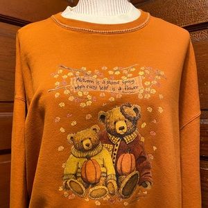 Vintage Autumn Teddy Bears Sweatshirt